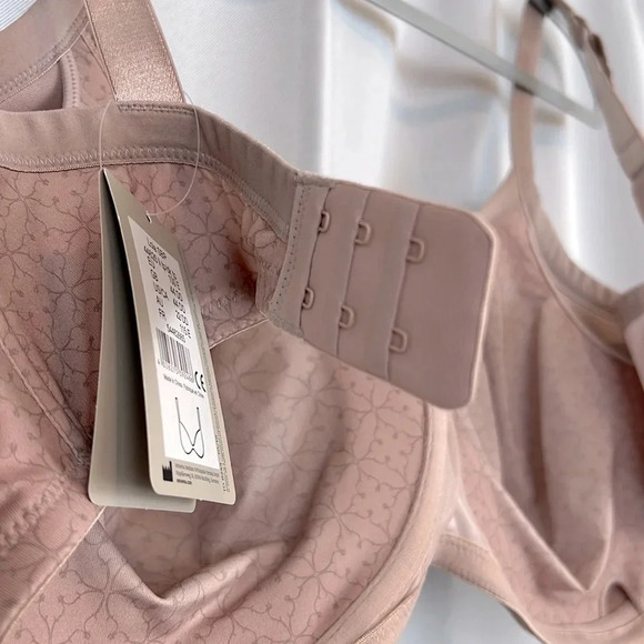 NWT Amoena Lola Non-wired Padded Bra Light taupe / dark taupe Size 44DD - Picture 9 of 9